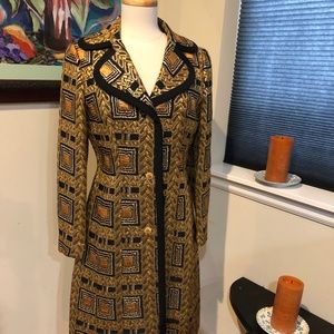 Vtg. 70s Lilli Ann Paris Metallic Brocade Coat worn on ASK Call My Agent - S/M